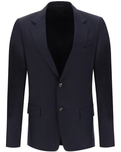Lanvin Single Breasted Jacke in leichte Wolle - Blau
