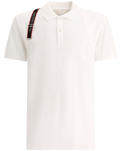 Alexander McQueen Harness Polo Shirt - Bianco
