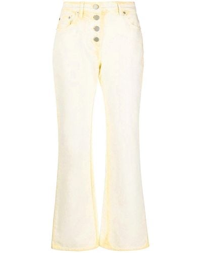 Alberta Ferretti Jeans bootcut con lavaggio acido - Bianco