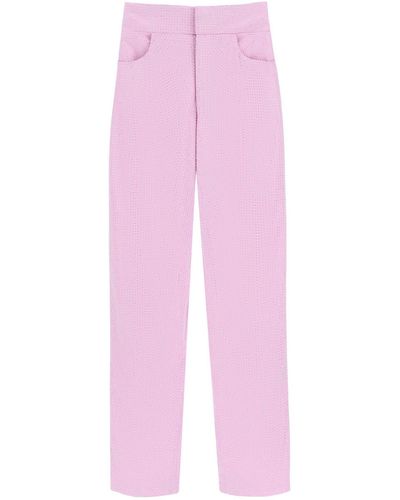 GIUSEPPE DI MORABITO Wide-leg Pants With Crystals - Pink