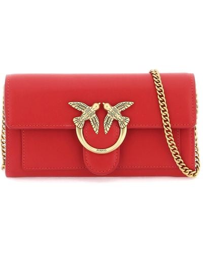 Pinko Love Bag einfach Crossbody -Tasche - Rot