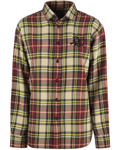 Polo Ralph Lauren Plaid Shirt Met Kralenlogo - Groen