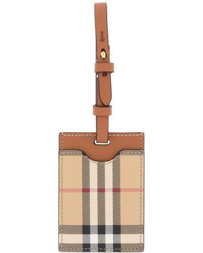 Burberry Check luggage Tag - White
