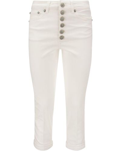 Dondup Koons Loose Fit Fleece pantalon - Blanc