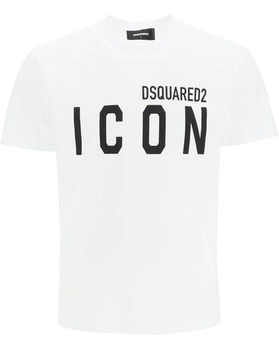 DSquared² T Shirt Logo Icon - Bianco