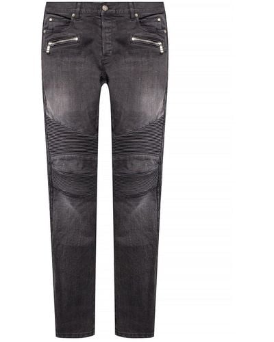 Balmain Cotton Jeans - Gray