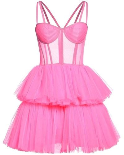 19:13 Dresscode 19:13 Kleidercode Tulle Mini Kleid - Pink