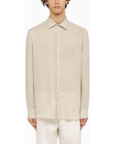Etro Ivory Linen Shirt - Natural