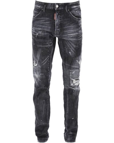 DSquared² Black Riping Wash Cool Guy Jeans - Blauw