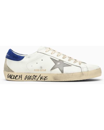 Golden Goose Deluxe Marke Super Star Sneakers Weiß/Blau