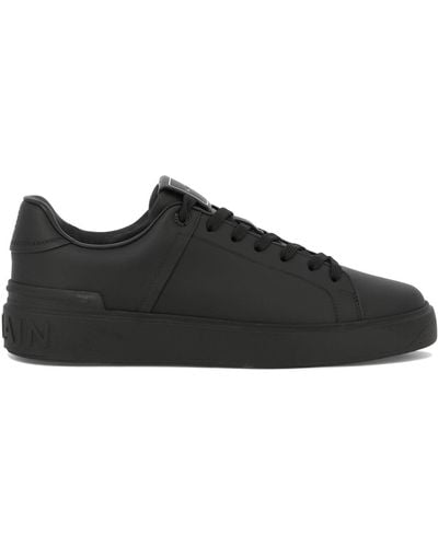 Balmain Leren Sneakers - Zwart