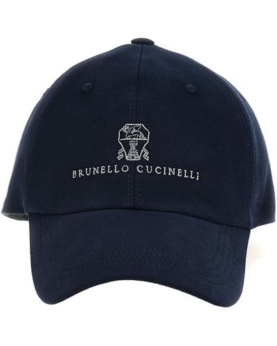 Brunello Cucinelli Logo -borduurdop - Blauw