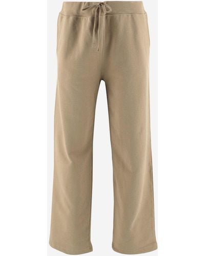 Polo Ralph Lauren Cotton Logo Trousers - Natural