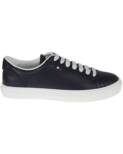 Moncler Monaco Lederen Sneakers - Blauw