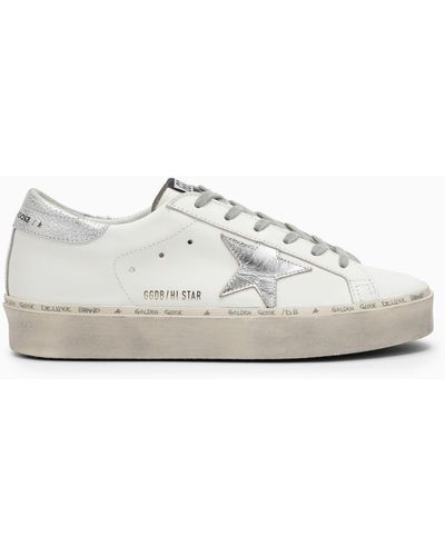 Golden Goose Hi Star Logo-embroidered Leather Low-top Sneakers - White