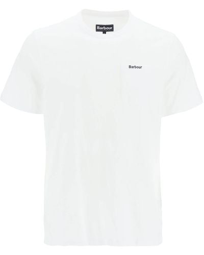 Barbour T-shirt de poche de poitrine classique - Blanc