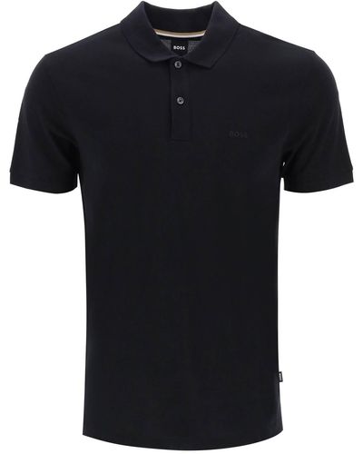 BOSS Organic Cotton Polo Shirt - Zwart
