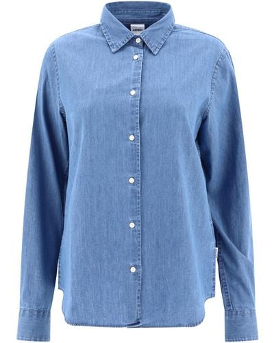 Aspesi Camisa en mezclilla ligera - Azul