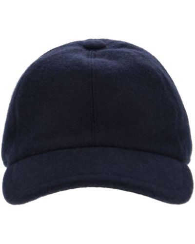 Fedeli Land Cashmere a ressenti un chapeau - Bleu