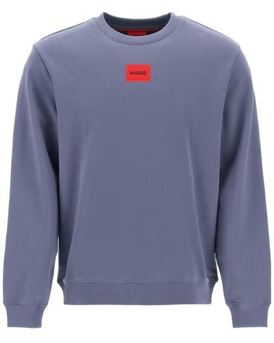 HUGO Regular Fit Light Sweatshirt - Blauw