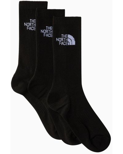 The North Face Tri Pack Of Cotton Socks - Black