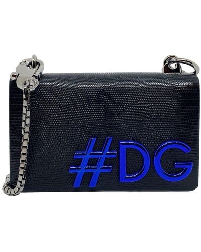 Dolce & Gabbana Sac à bandoulière avec logo - Bleu