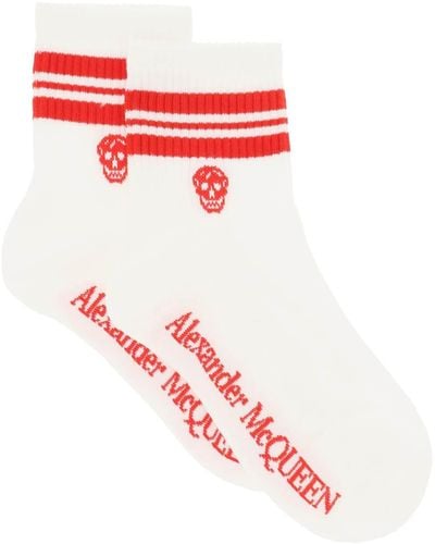 Alexander McQueen Stripe Skull Sports Socken - Mehrfarbig