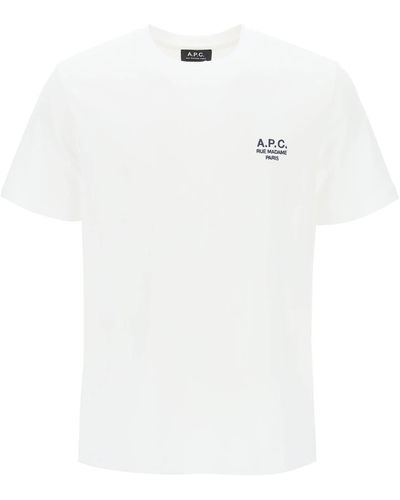 A.P.C. Raymond T -Shirt mit bestickten Logo - Weiß