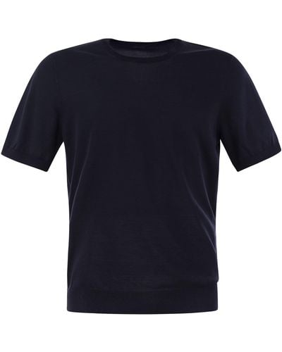 Tagliatore T -shirt In Katoenen Stof - Blauw