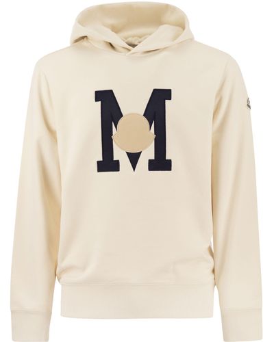 Moncler Hoodie Met Monogram - Naturel