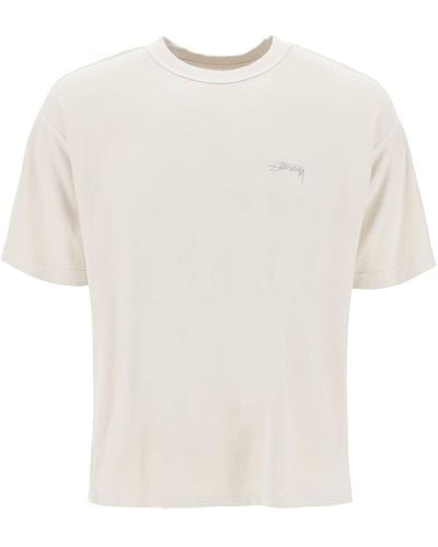 Stussy Maglietta a collo di sussure out out out - Bianco