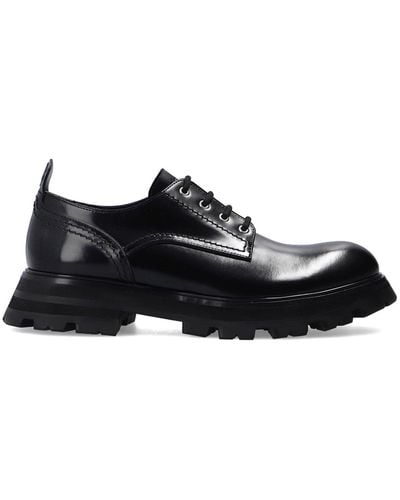 Alexander McQueen Leather Lace-up Shoes - Black