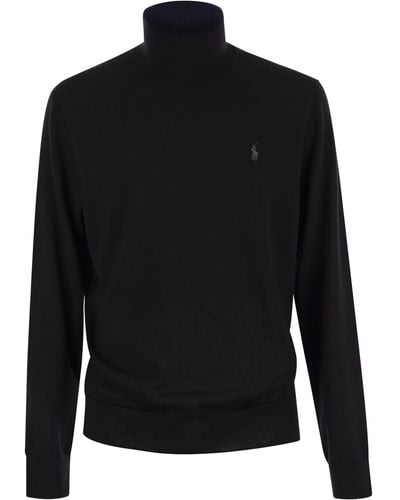 Ralph Lauren Wool Turtleneck Sweater - Black