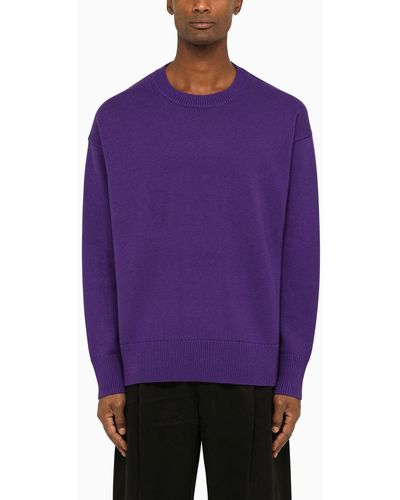 Studio Nicholson Wool Blend Iris Sweater - Purple
