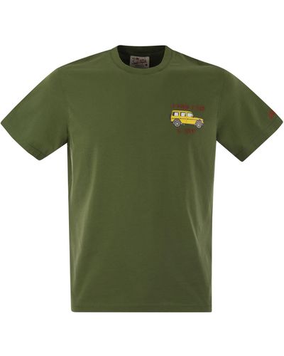 Mc2 Saint Barth T -shirt Met Borstafdruk - Groen