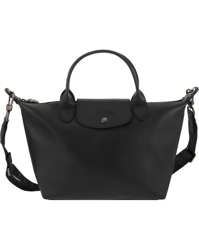 Longchamp Le Pliage Xtra Leather Handbag - Black