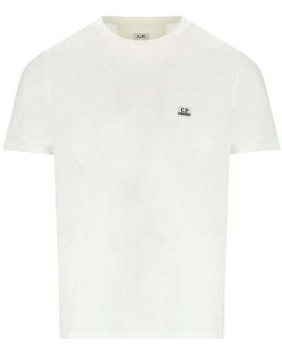 C.P. Company C.P. Firmentrikot 30/1 Gaze White T -Shirt - Weiß