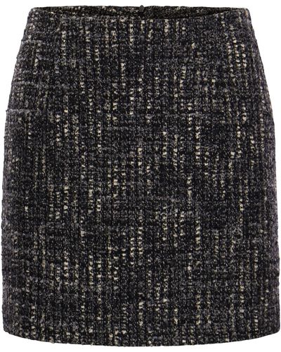 Tagliatore May Tweed Miniskirt - Negro