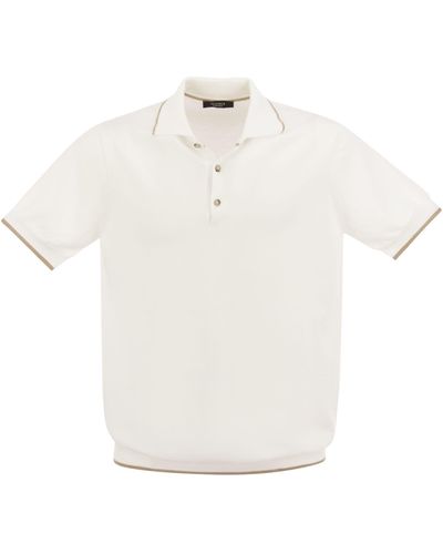 Peserico Baumwoll -Polo -Hemd - Weiß