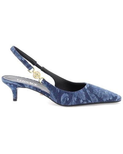 Versace Barocco Pumps 40mm - Blau