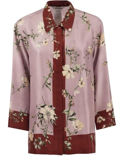 Max Mara Mashion Maglied Silk Shirt - Rosa