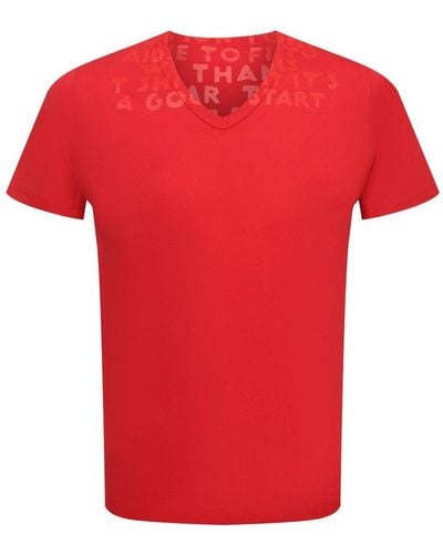 Maison Margiela Camiseta de algodón de - Rojo