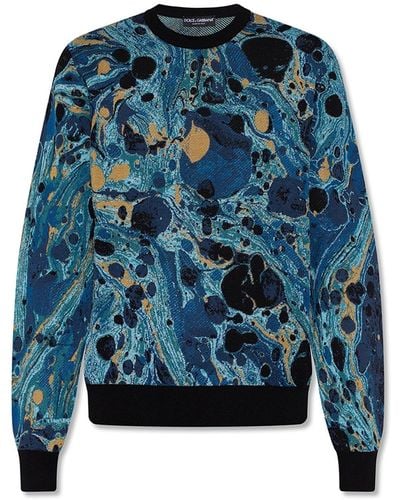 Dolce & Gabbana Suéter estampado de - Azul
