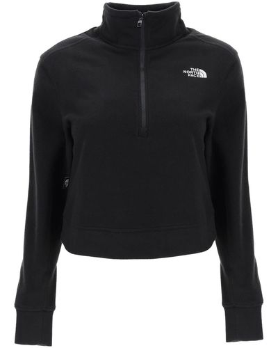 The North Face Felpa Cropped In Pile Glacer - Nero