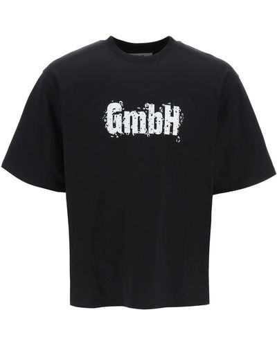 GmbH T-shirt de logo imprimé écran - Noir