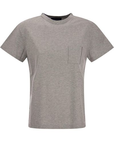 Fabiana Filippi Organic Cotton Jersey T-Shirt - Gray