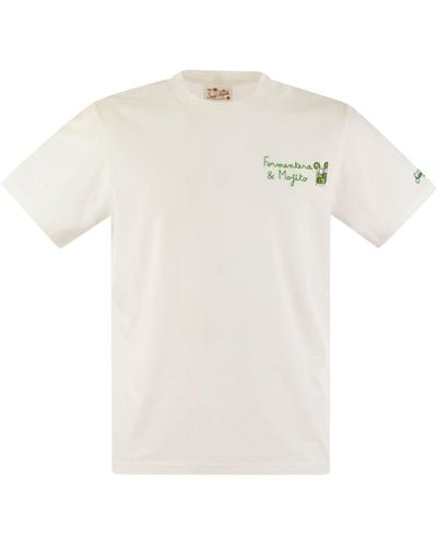 Mc2 Saint Barth Portofino T -Shirt mit Bruststickerei - Weiß