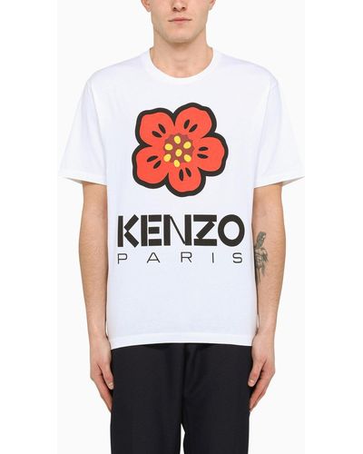 KENZO Weißes T -shirt Mit Logo - Wit