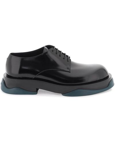 Jil Sander Scarpa derby in pelle spazzolata - Nero