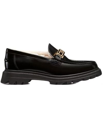 Dior Lederen Loafers - Zwart